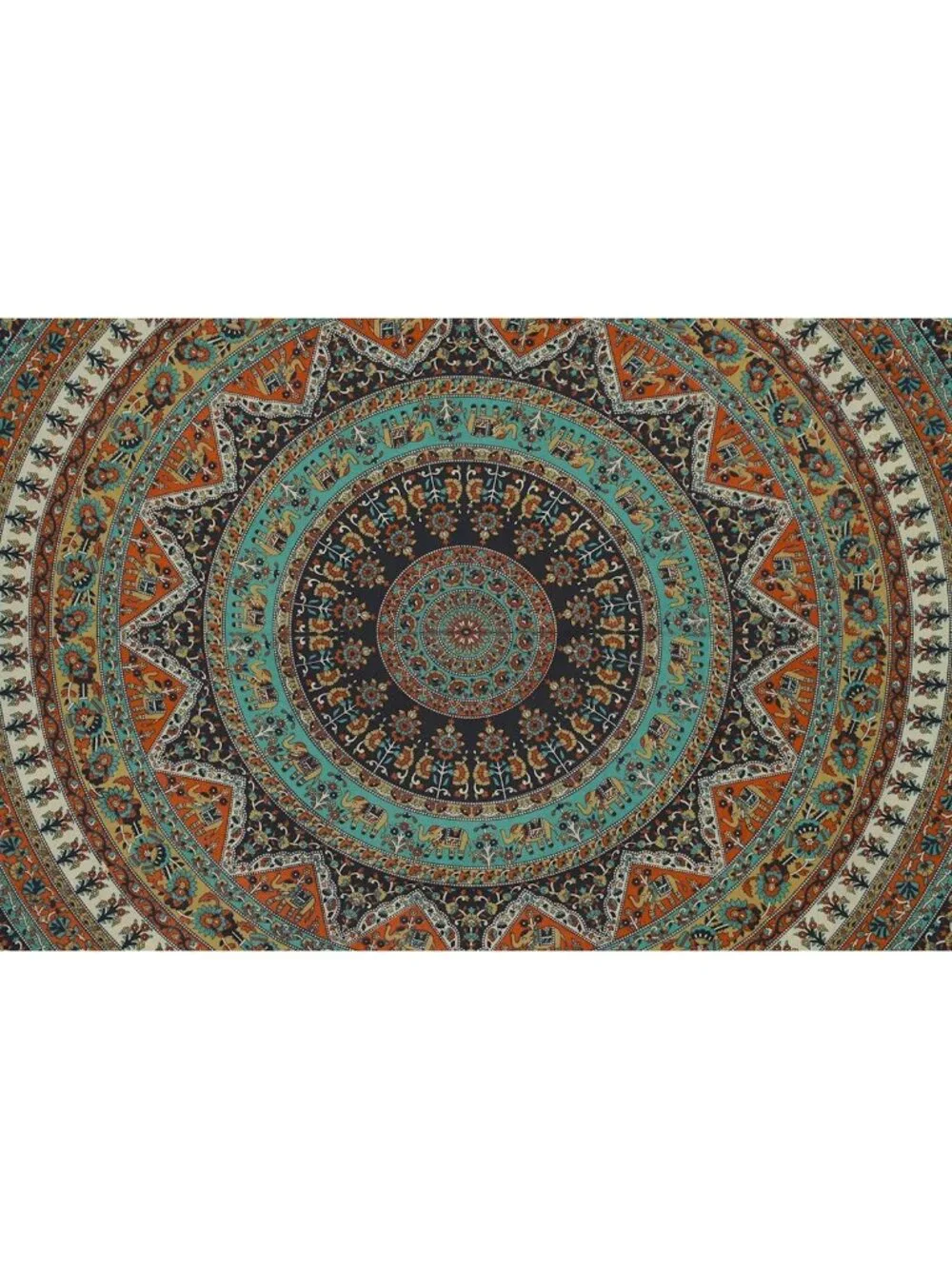 Bohemian Mandala Wall Hanging Tapestry - Hippie Floral Design, 84x54 Inches